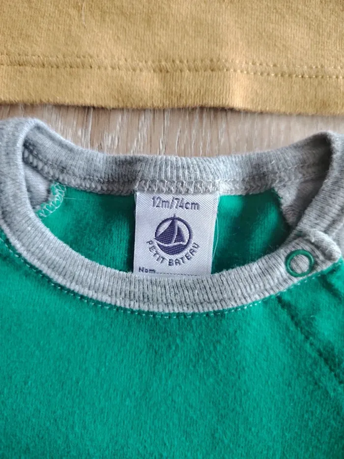 Lot de 2 t-shirts manches longues garçon Petit bateau - photo numéro 2