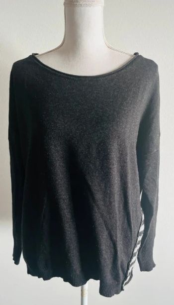 Pull gris rayé l’atelier d’Anna