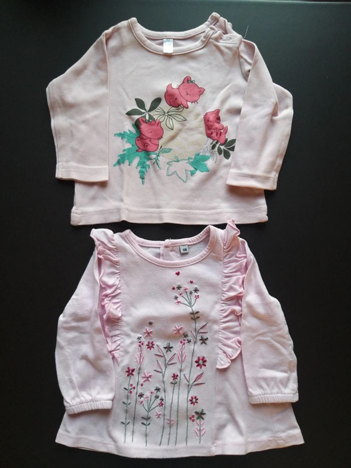 Lot de 2 t-shirts en 6 mois
