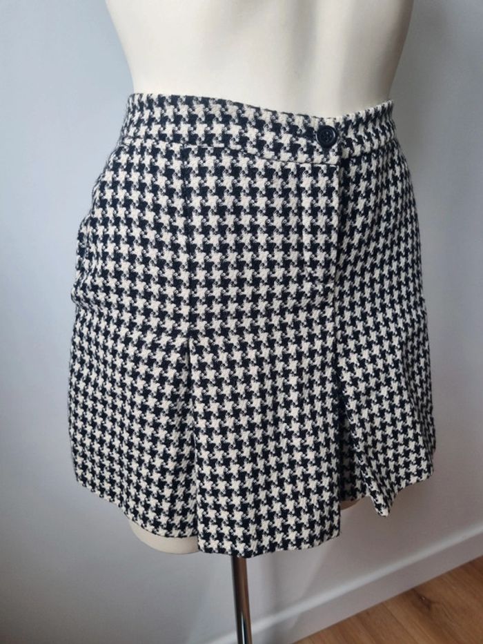 Short jupe Kookai motif damier en laine - photo numéro 6
