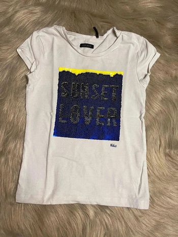 Tee shirt paillette amovible