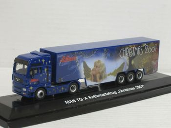 SCHUCO 22621 MAN TG-A CAMION BLEU "Christmas 2001" 1/87