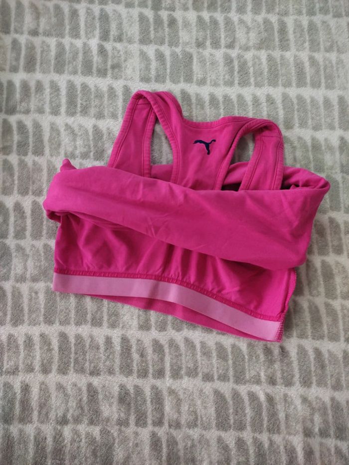 Débardeur rose dos nageur brassière intégrée Puma taille 38 - photo numéro 5