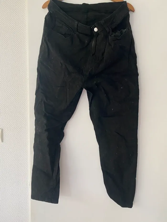 Jeans taille haute noir