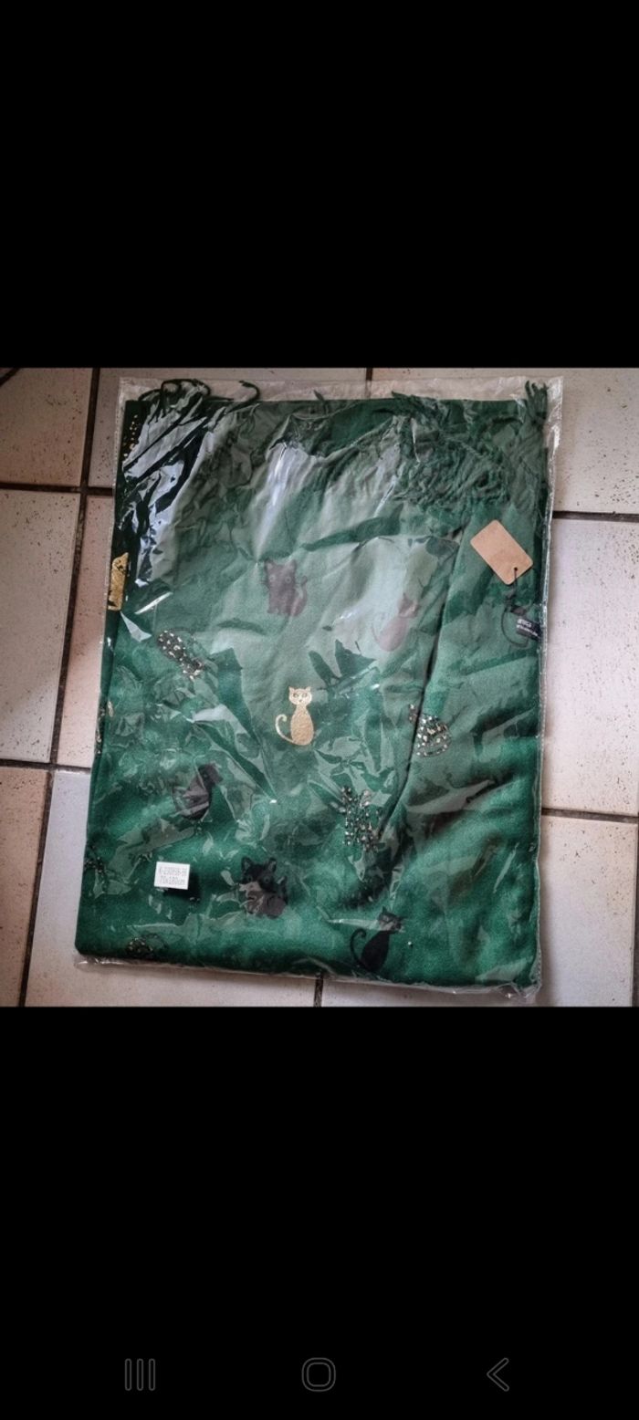 superbe écharpe Motif Chats 🎄 neuf 🎄 idée cadeau NOËL