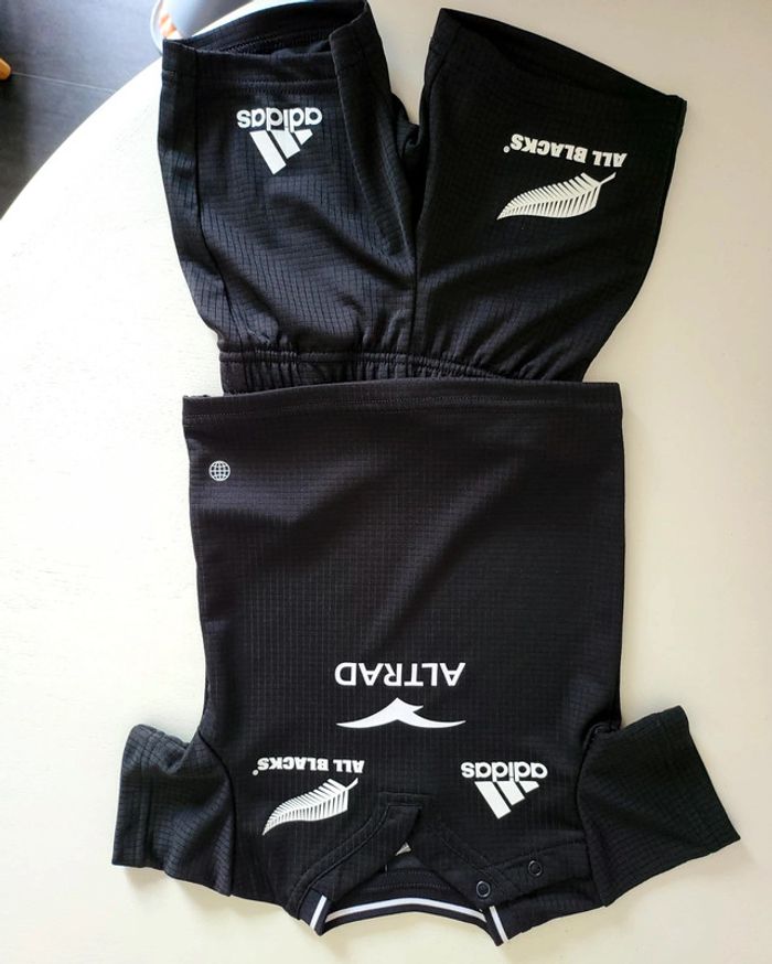 Ensemble short noir all blacks adidas neuf taille 6-9mois - photo numéro 2