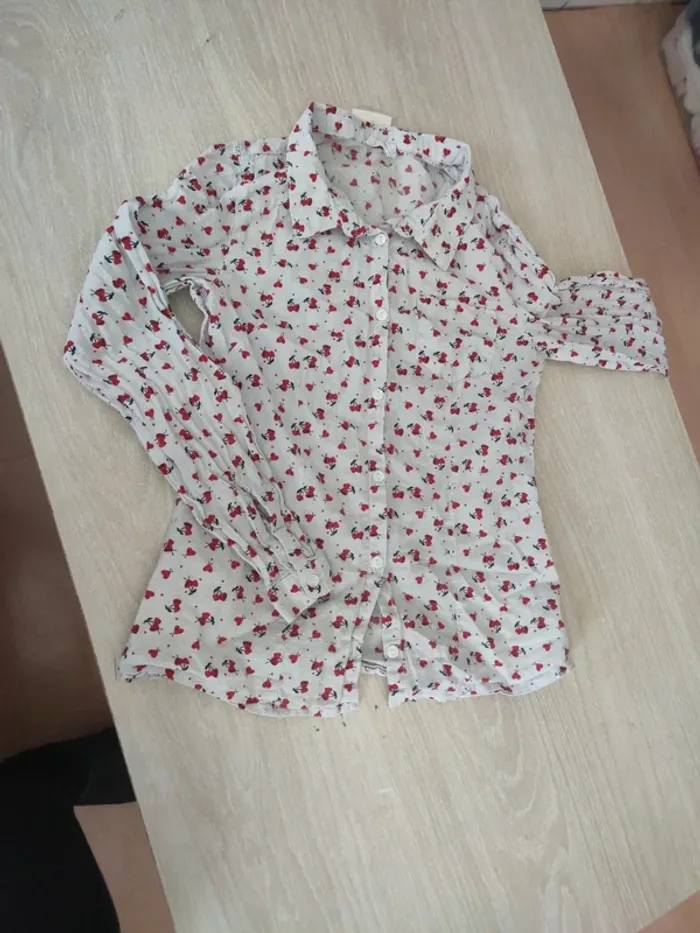 Chemise coeur cerise orchestra 12 ans
