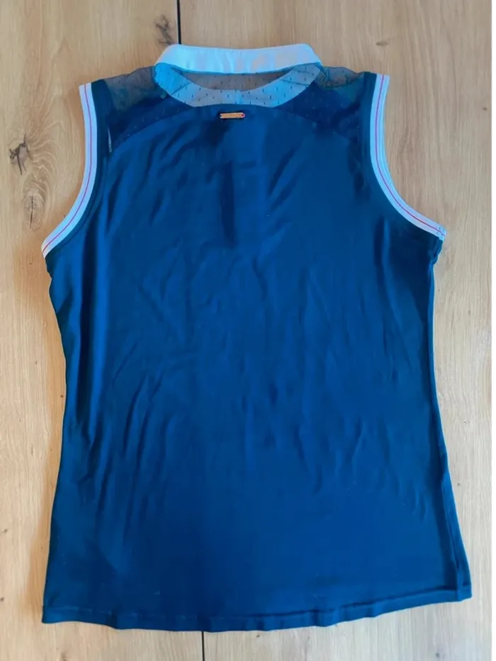 Polo Manche Courte Equitheme – Taille L – Bleu Marine – Très Bon État - photo numéro 2
