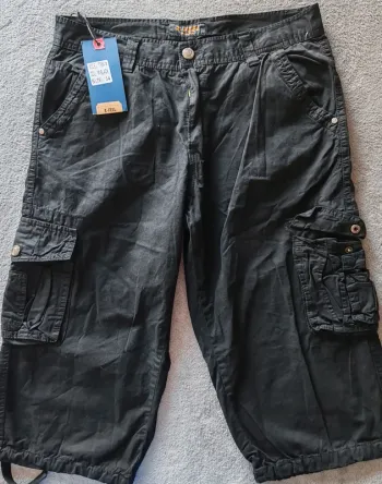 Bermuda cargo X-FEEL Collection noir 3/4 taille 42 FR – Neuf avec étiquette