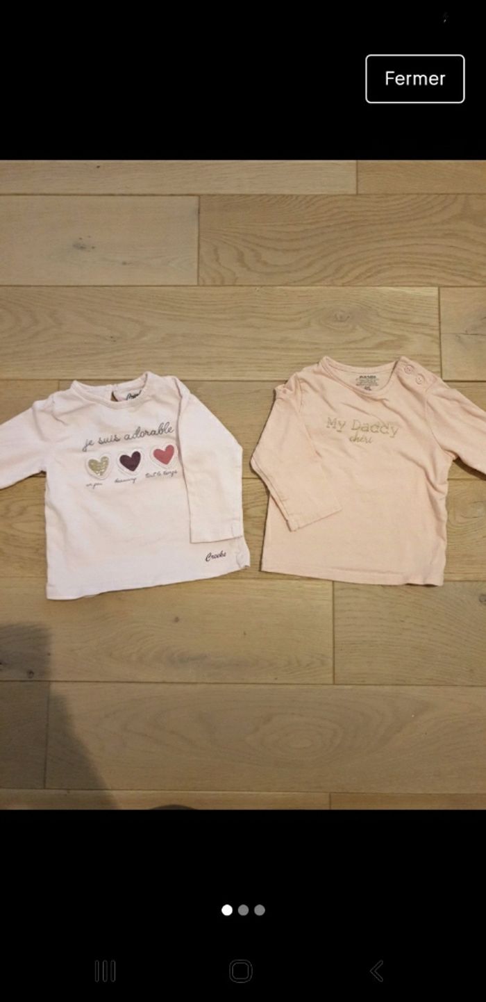 Lot 2 hauts manches longues