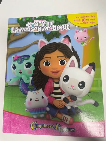 Livre + figurines + tapis de jeu Gabby chat