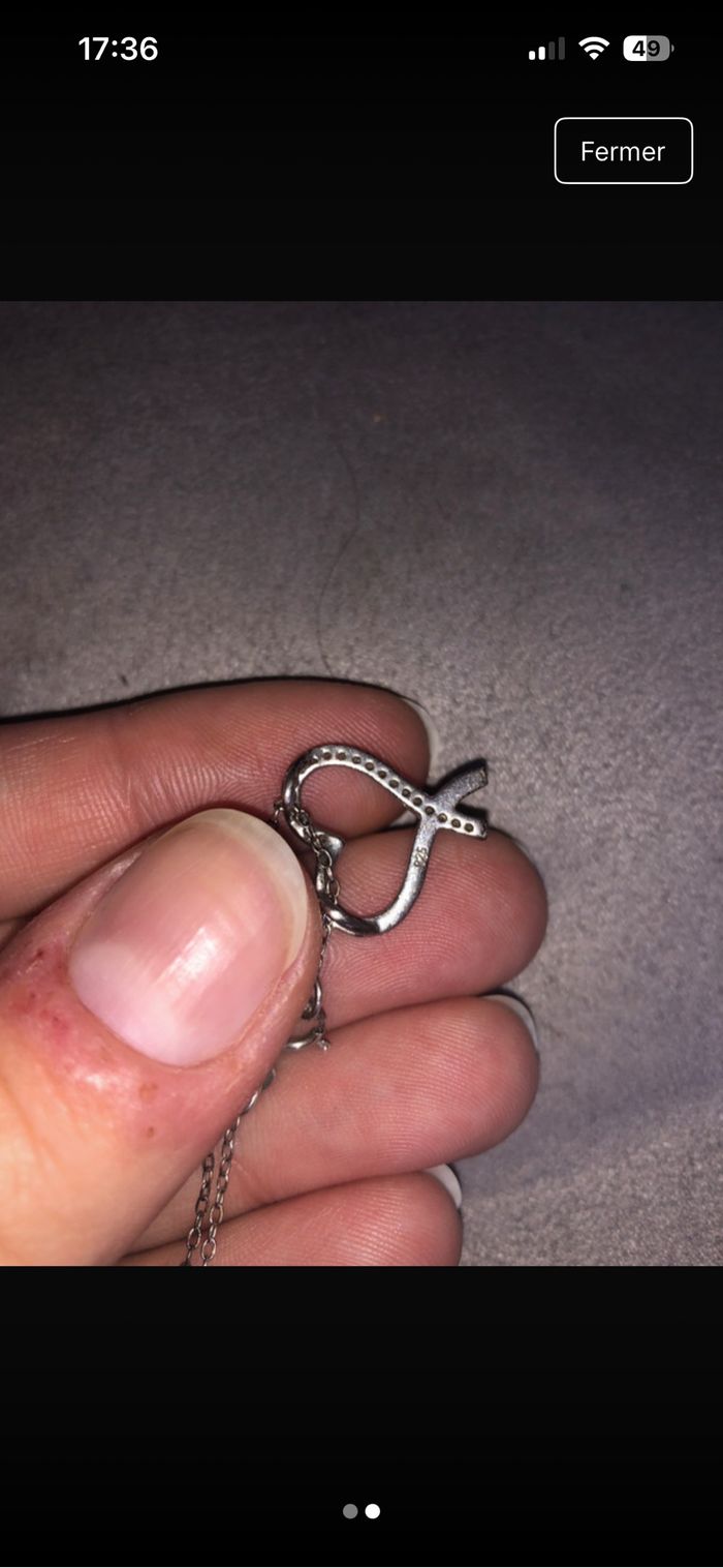 Collier argent cœur - photo numéro 2