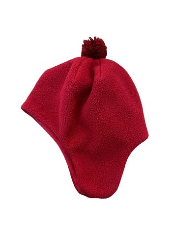 Bonnet bébé en polaire rouge - Bout'chou 6-12 mois (45-47cm)