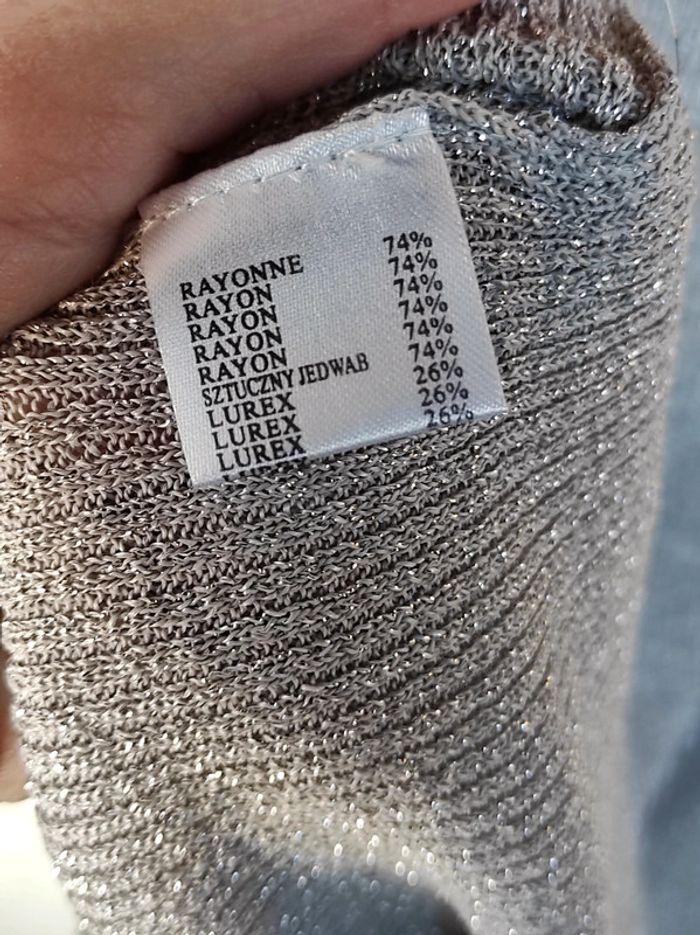 Gilet gris pailleté - photo numéro 4