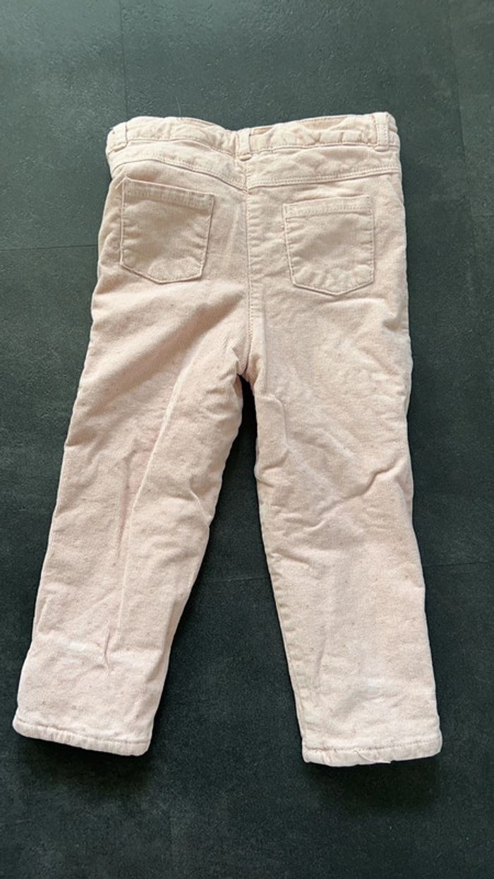 Pantalon en velours doublé polaire à imprimé graphique - photo numéro 6