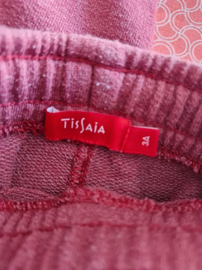 Pantalon enfant garçon 3 ans Tissaia rouge coton élasthanne - photo numéro 5