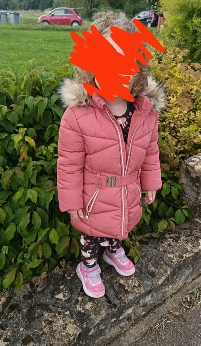 Doudoune rose c&a