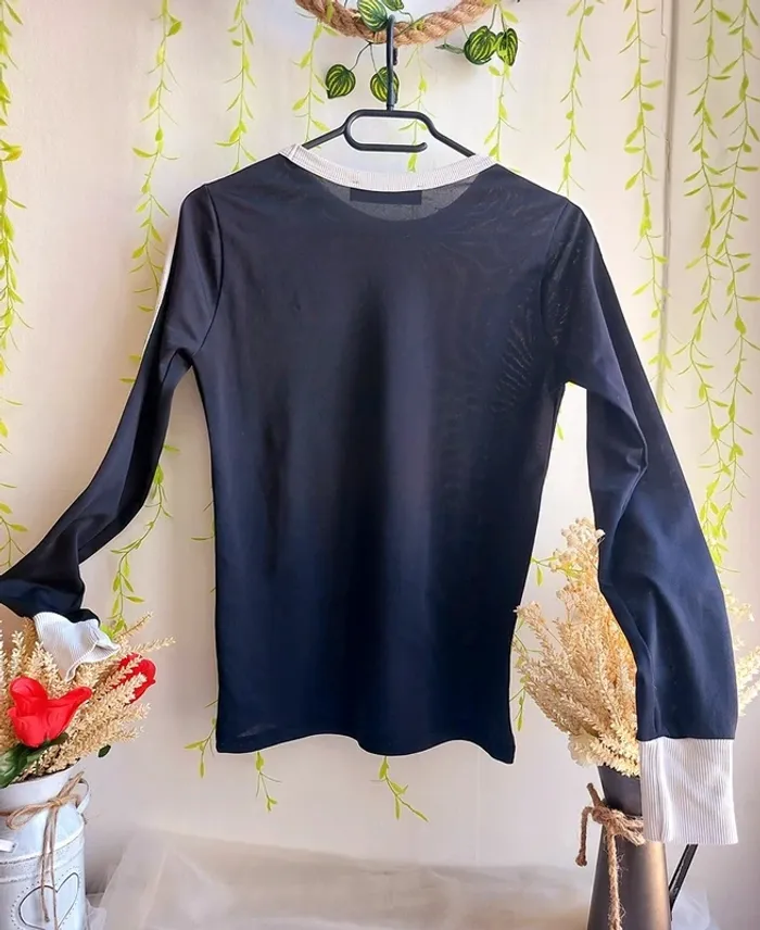 Blouse manches longue Zara – S – Marine – État : Excellent - photo numéro 2