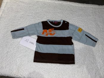 Pull bébé écriture 45 orange