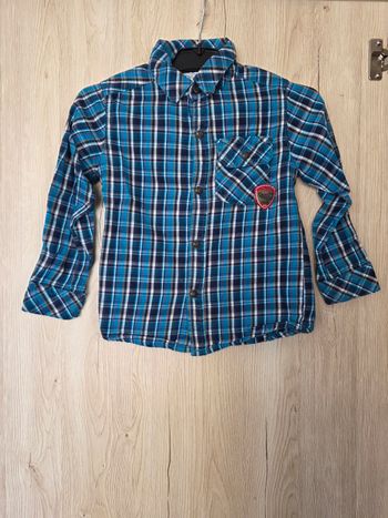 CHEMISE MANCHE LONGUE À CARREAUX GARÇON 👦 TAILLE 4ANS MARQUE LA COMPAGNIE DES PETITS