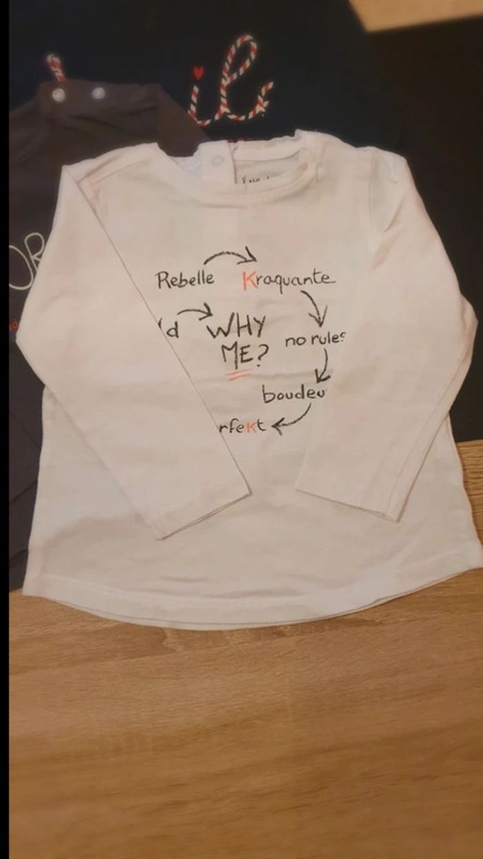 Lot de 5 tee-shirts manches longues 18 mois - photo numéro 5