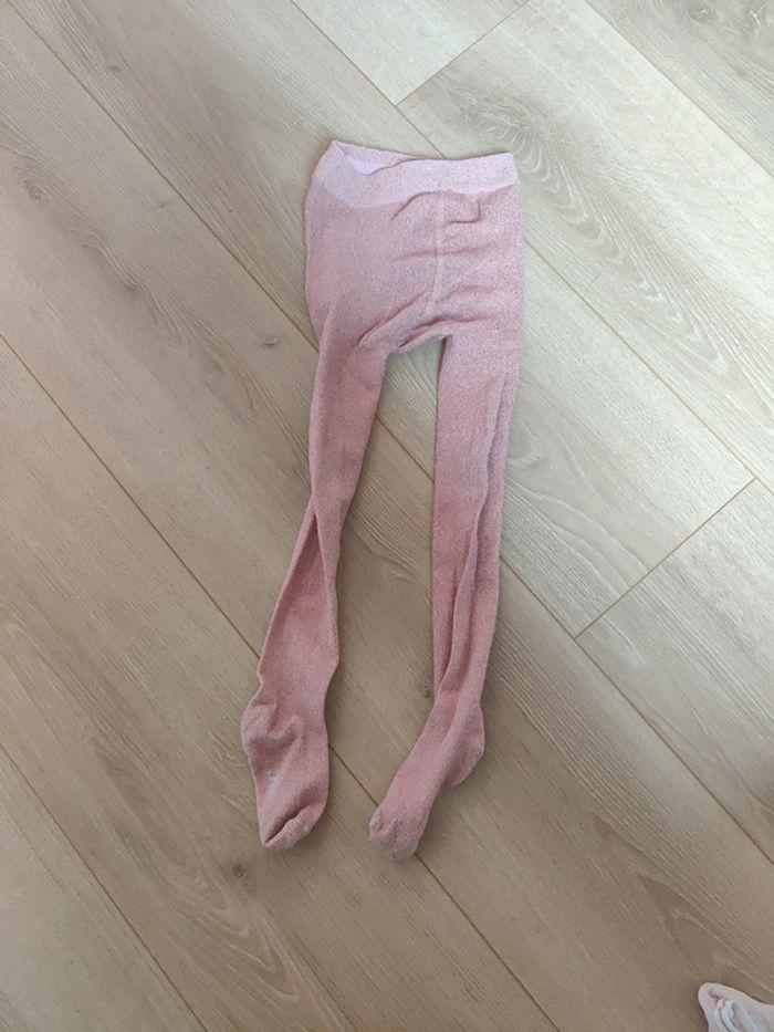 Collants rose paillettes