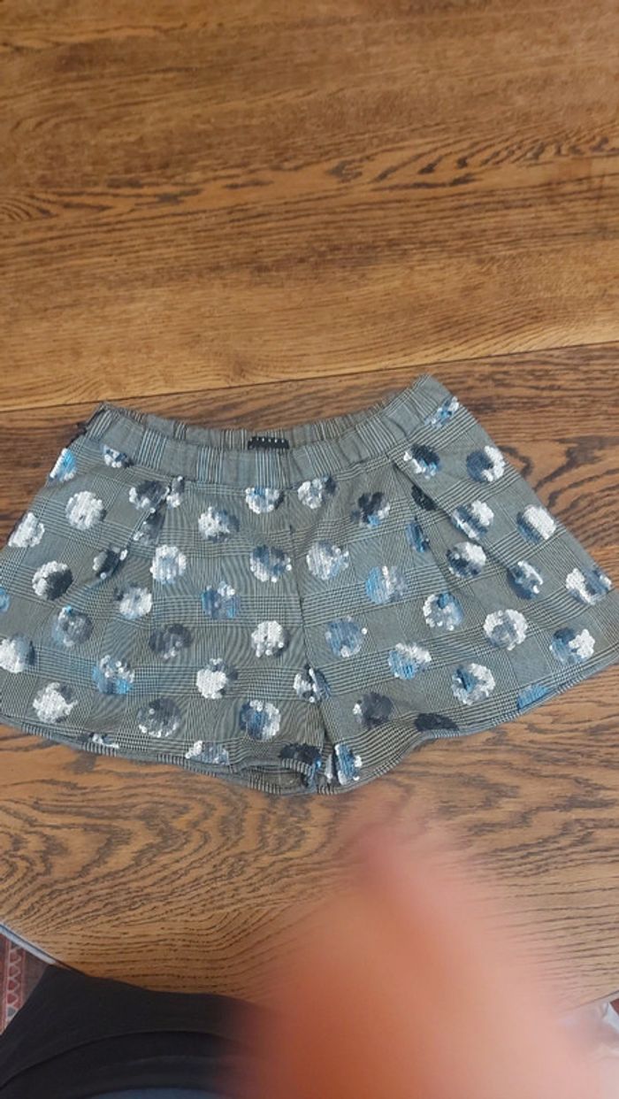Short Sisley Gris et paillettes 11/12 ans - photo numéro 9