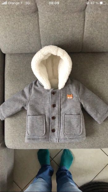 Manteau bébé mixte gris