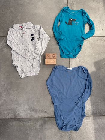 Lot de 3 bodys manches longues taille 24 mois très bon état orchestra lulu castagnette