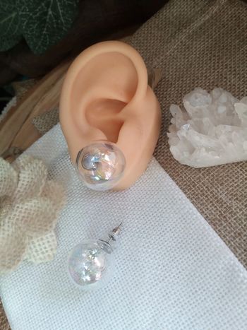 Boucles d'oreilles globes lumineux