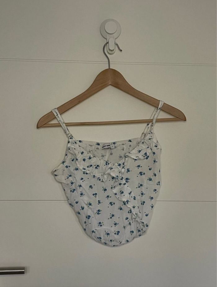 Débardeur floral blanc S