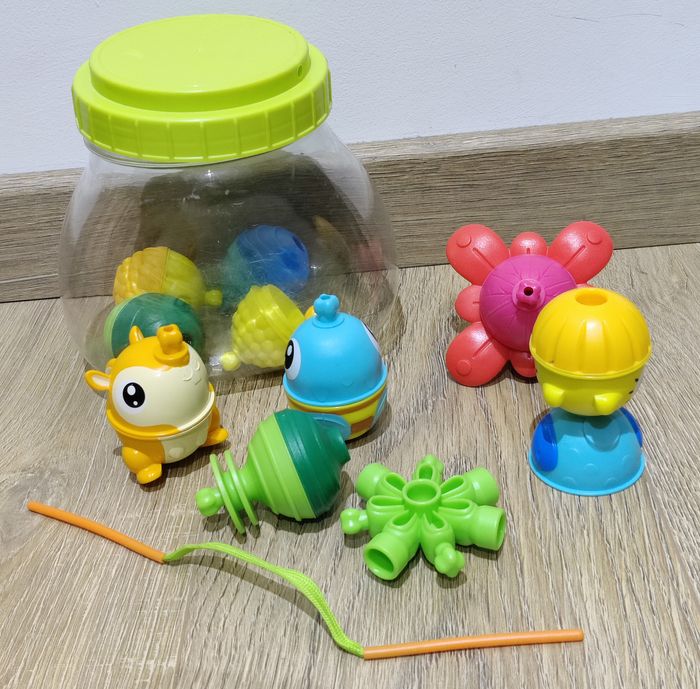 Lalaboom - Jouet d’Eveil Educatif - Coffret Grosses Perles Animales- Construction Formes et Couleurs