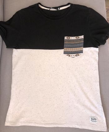 Tee shirt noir beige Bizzbee
