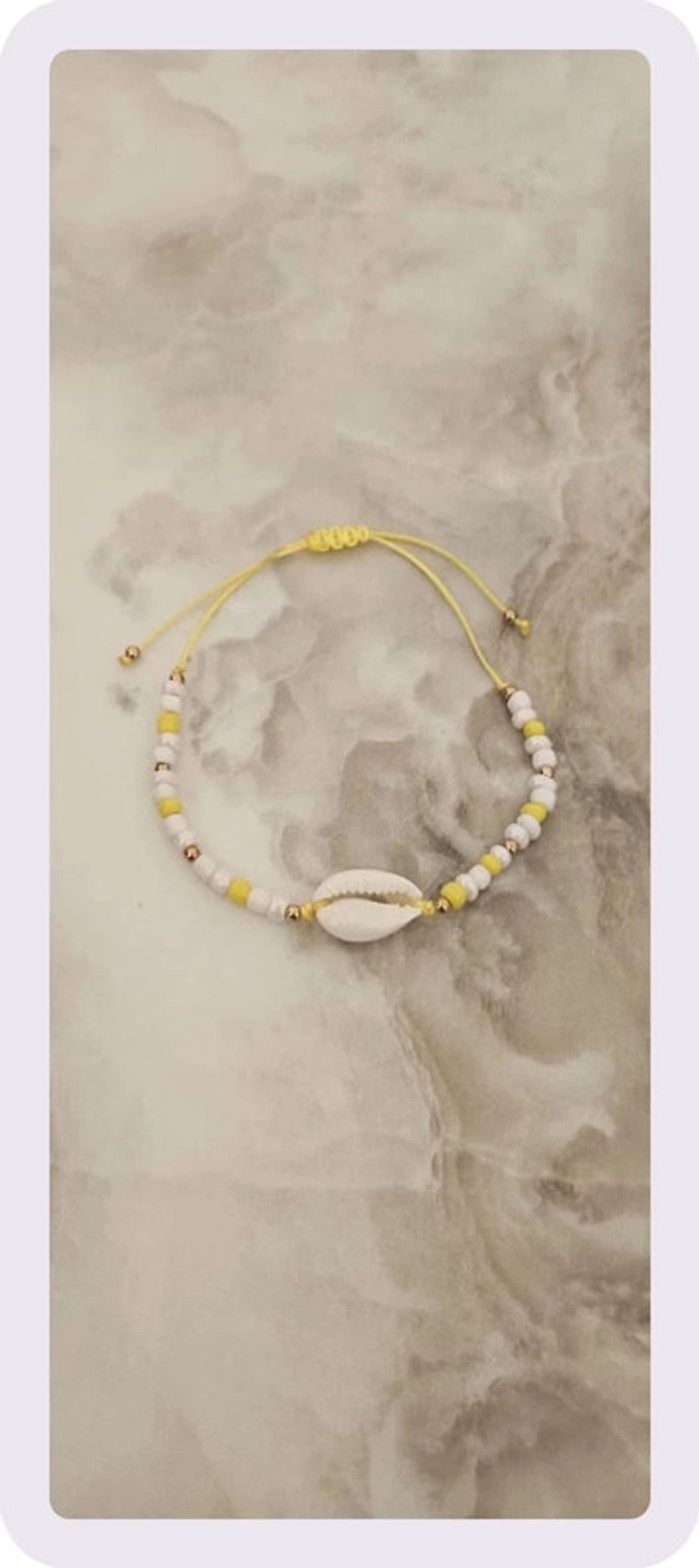 Bracelet à coquillage réglable neuf