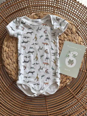 Body, petit bateau, taille six mois