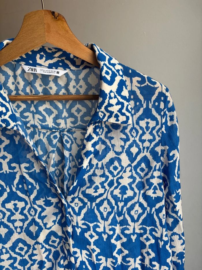 Chemise bleue et blanche Zara - photo numéro 5