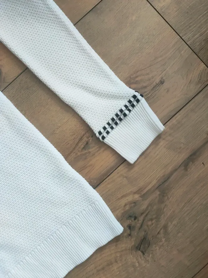 Pull homme blanc et noir taille M Afaroz - photo numéro 2