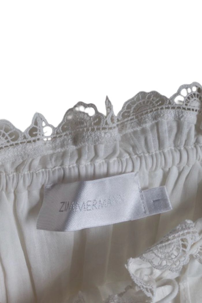 Robe blanche broderie anglaise et dentelle bohème Zimmermann Taille 36 - photo numéro 12
