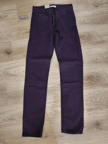 Pantalon Chino taille 38 violet neuf velour by nostalgi