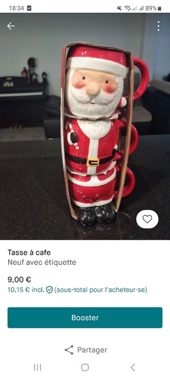 Tasse motif père Noël