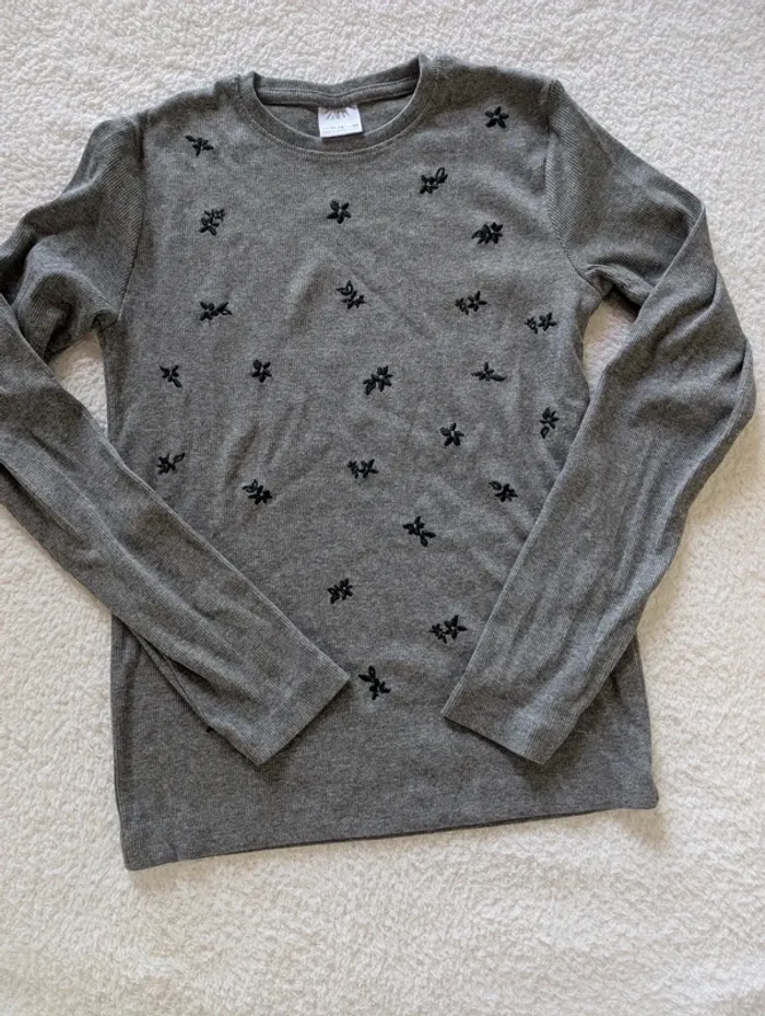 🤍 T-shirt à fleurs Zara – 11/12 ans - photo numéro 2