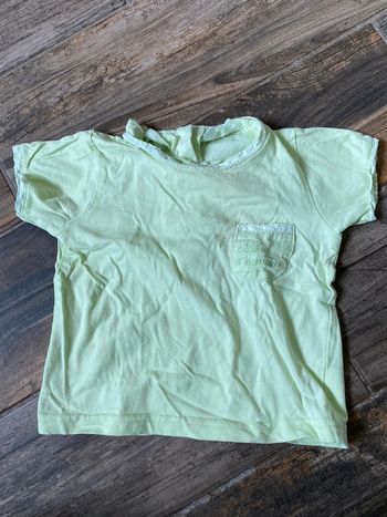 T-Shirt vert fille 12 mois