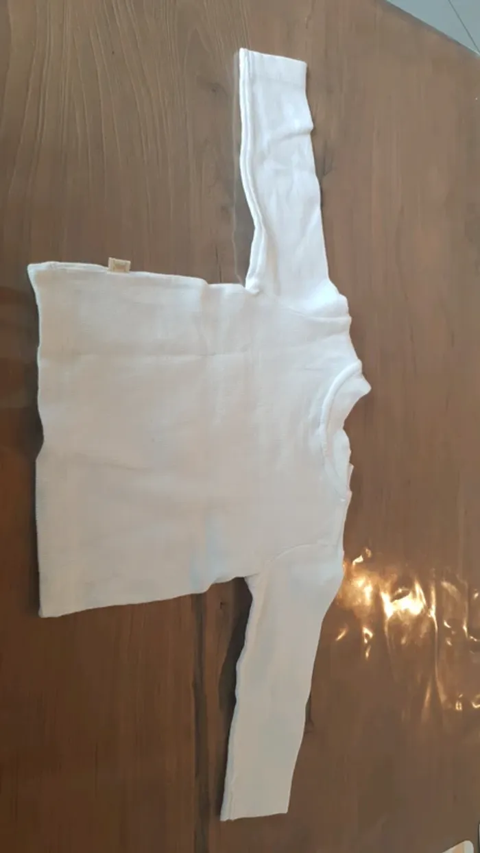 Tee-shirt manches longues blanc - photo numéro 3