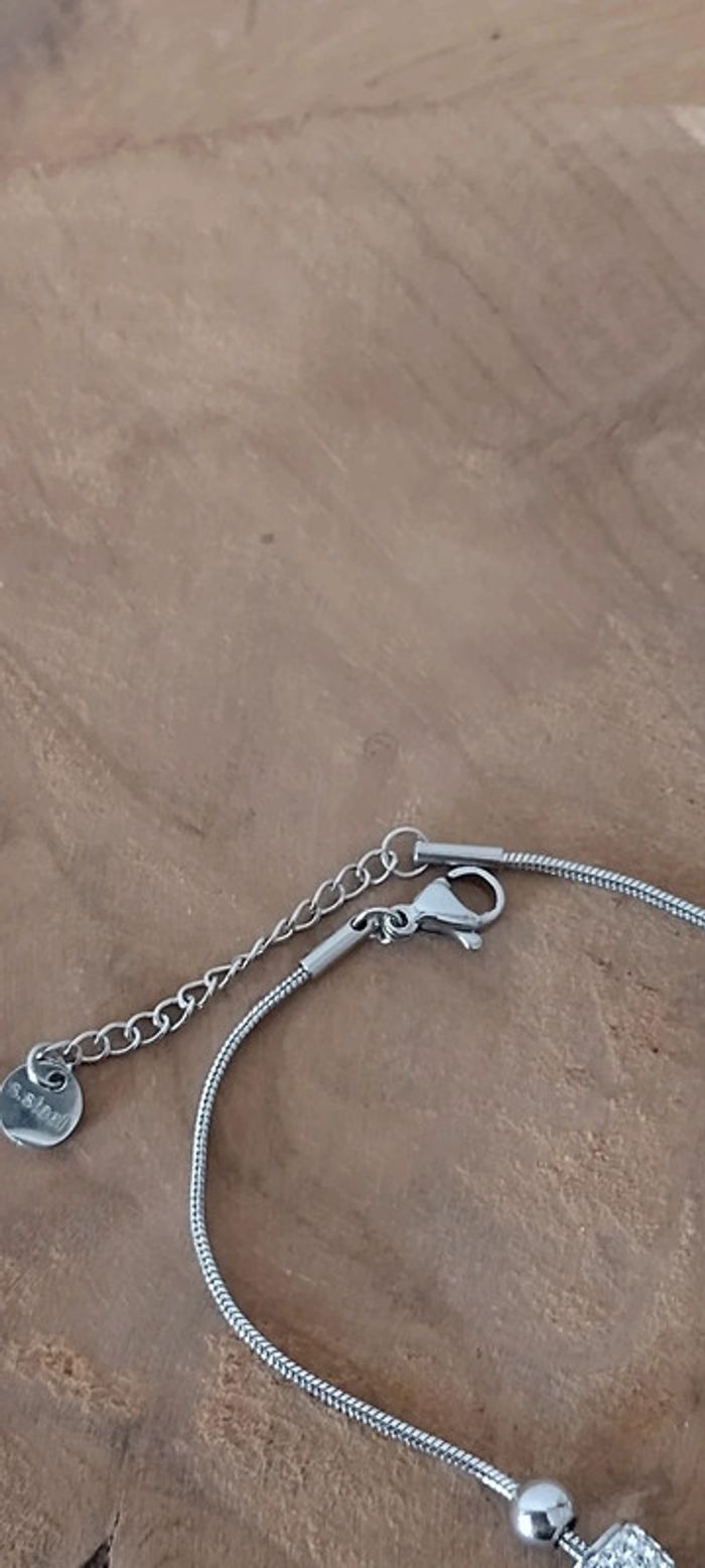 Bracelet strass acier inoxydable - photo numéro 4