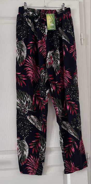 Pantalon fluide noir et rose taille L/XL