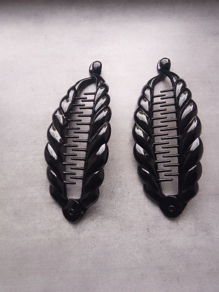 Lot de 2 barrettes noires
