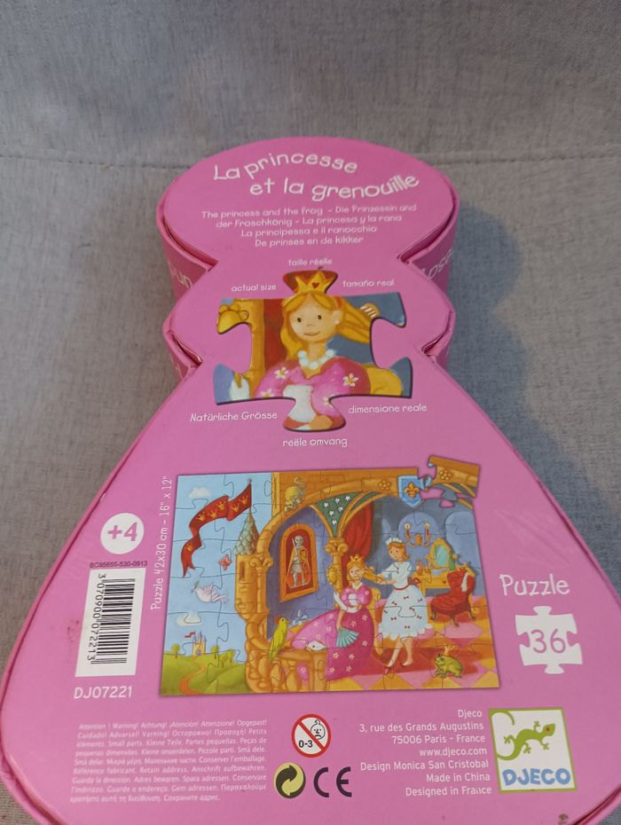 Puzzle 36 pièces djeco la princesse et la grenouille - photo numéro 3