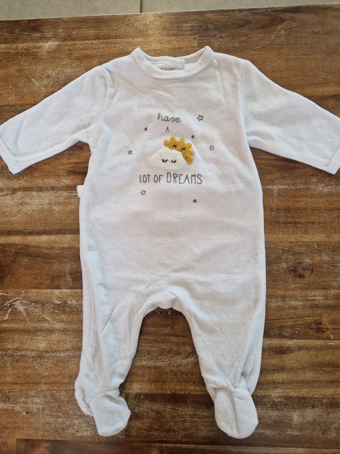 Pyjama velours - 3  mois