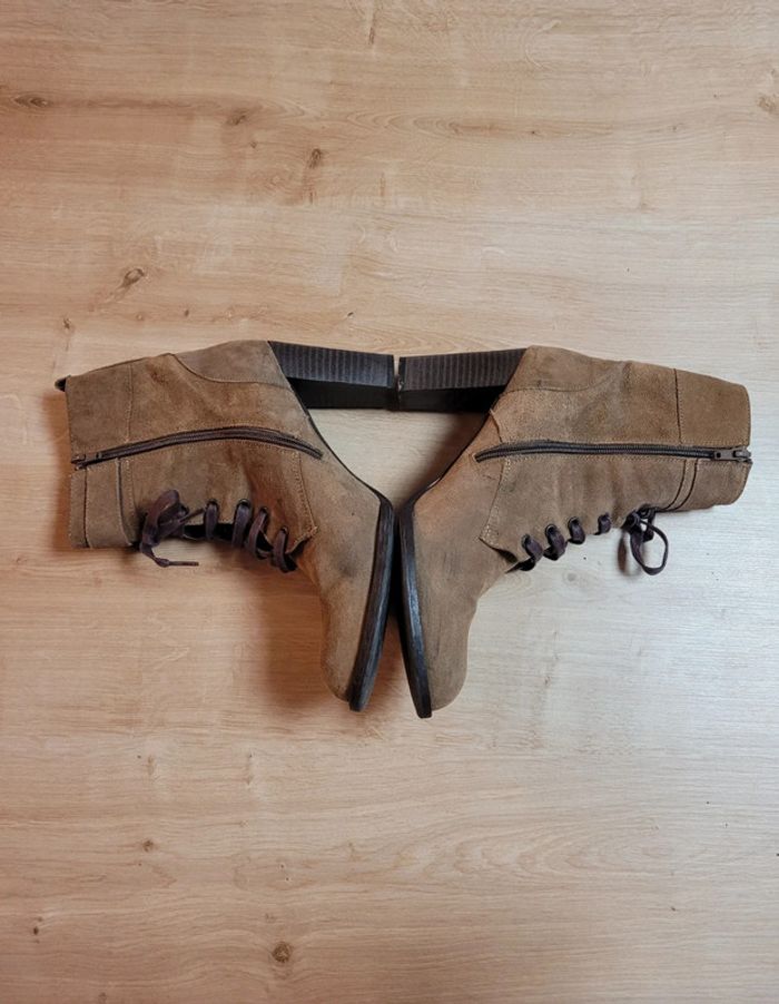 Bottillons à talons et lacets femme Naf Naf taille 41 - photo numéro 2