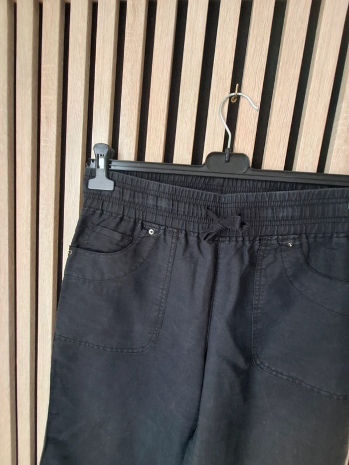 Pantalon jambes larges sarouel noir T 38 Etam - photo numéro 4